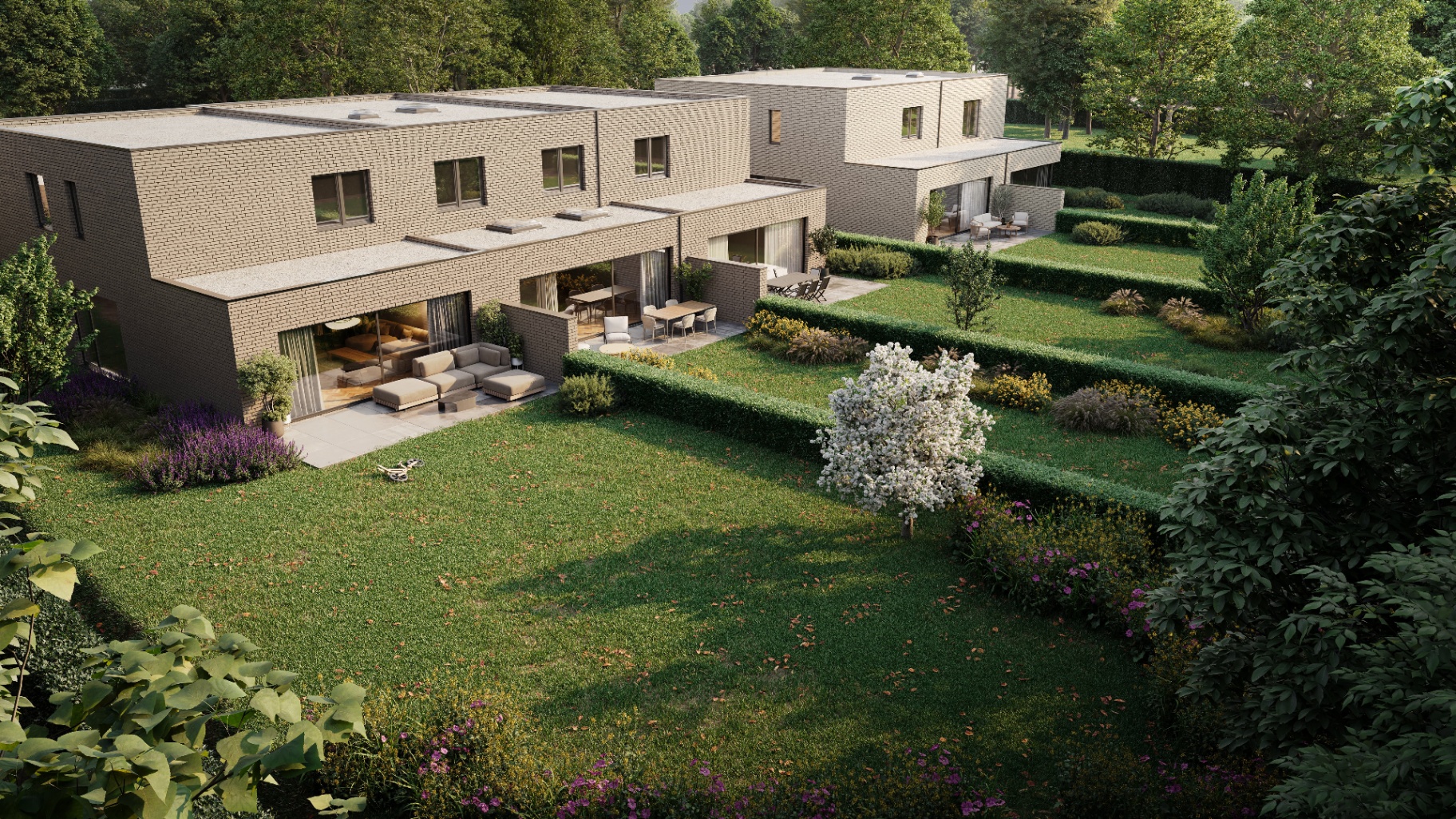 Render tuinzijde Project Oosteinde